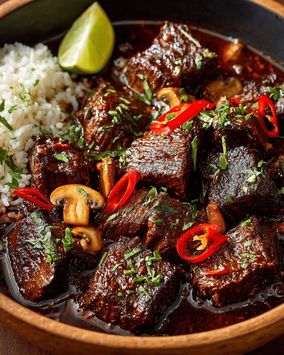 Chili Colorado with Mushrooms: The Ultimate Rich and Earthy Mexican Stew step 2
