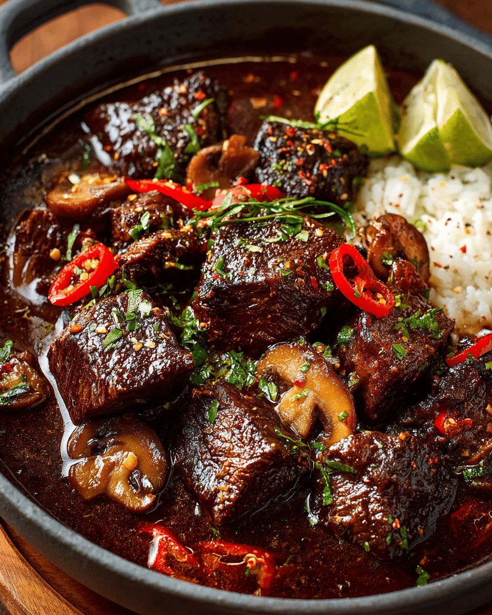 Chili Colorado with Mushrooms: The Ultimate Rich and Earthy Mexican Stew step 3