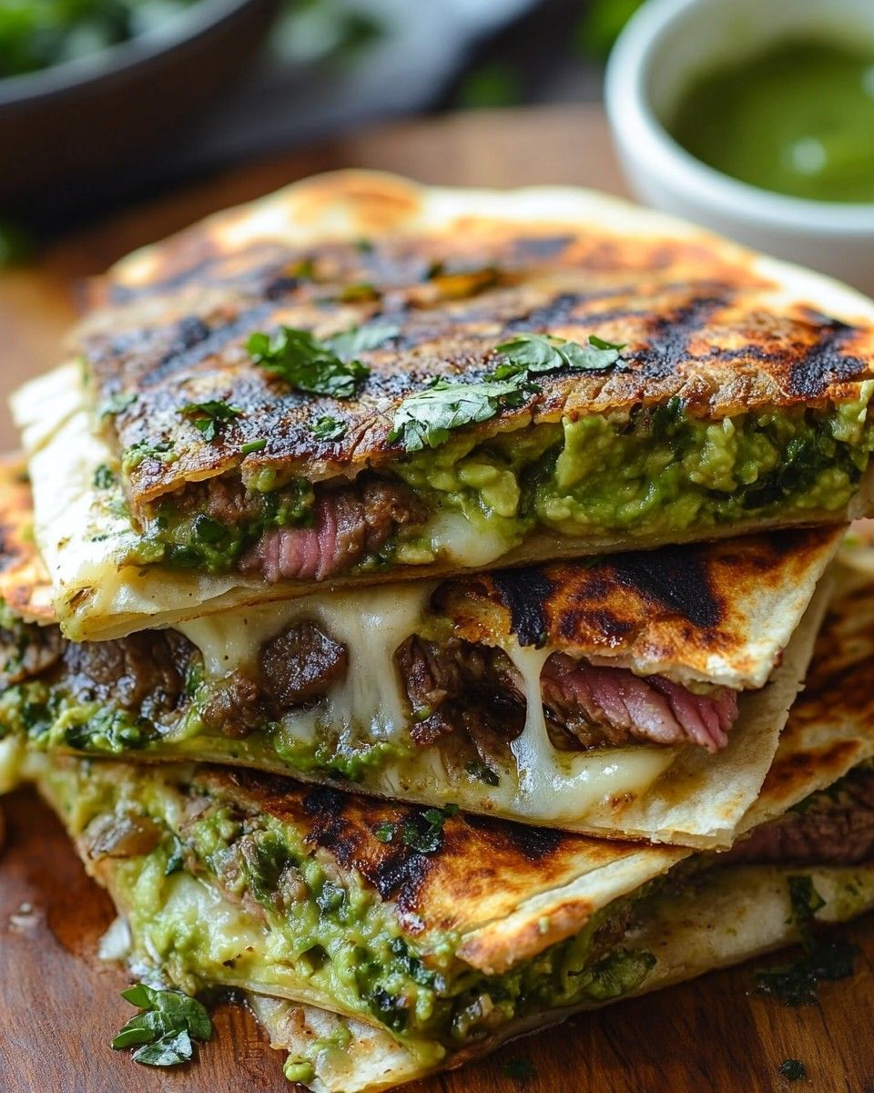 Chimichurri Grilled Steak Quesadilla with Avocado Chimichurri step 3
