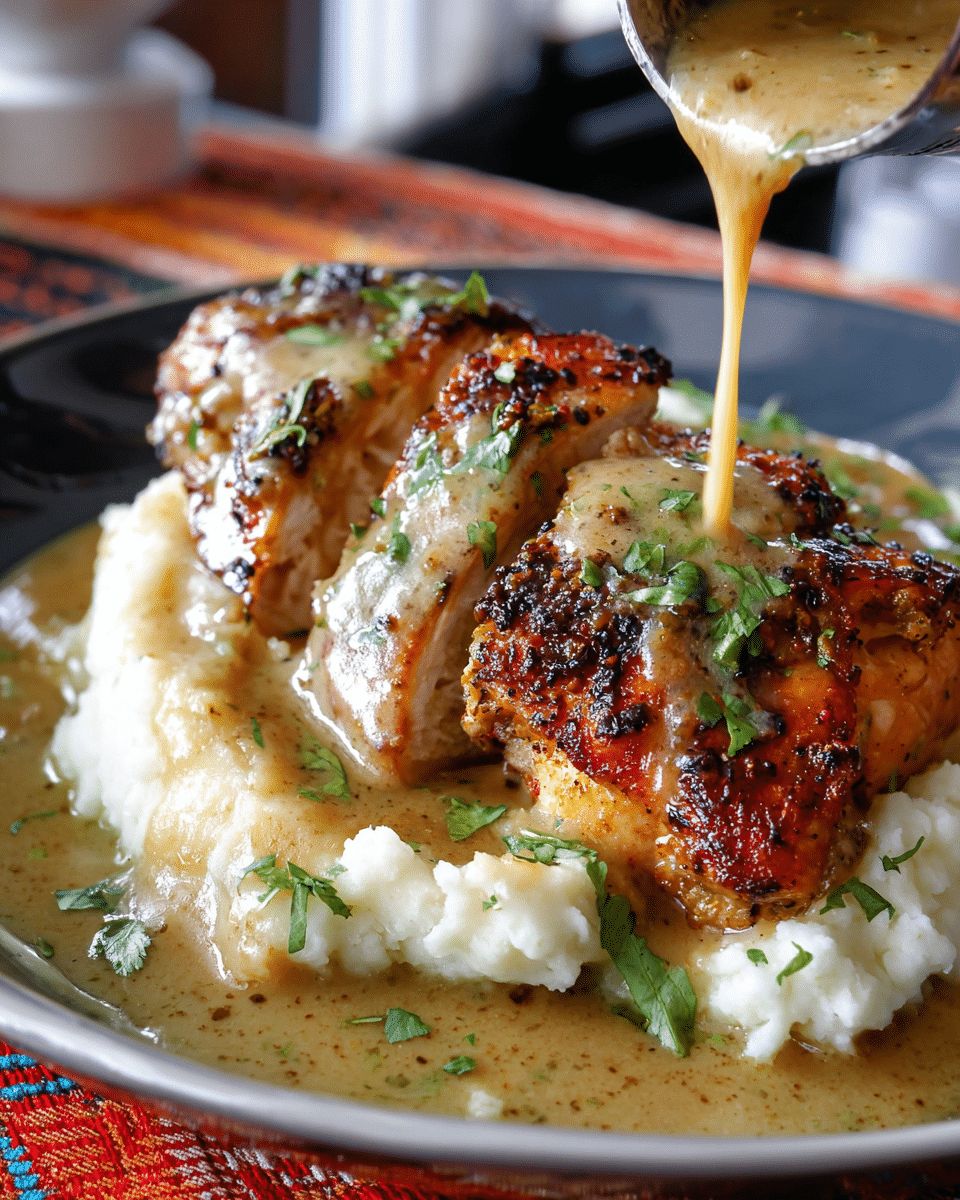 Cilantro Lime Roasted Chicken with Creamy Mashed Potatoes and Pan Gravy step 4