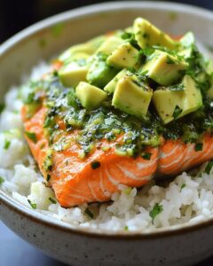 Cilantro Lime Salmon Bowls with Avocado and Jasmine Rice: A Fresh 30-Minute Meal 1