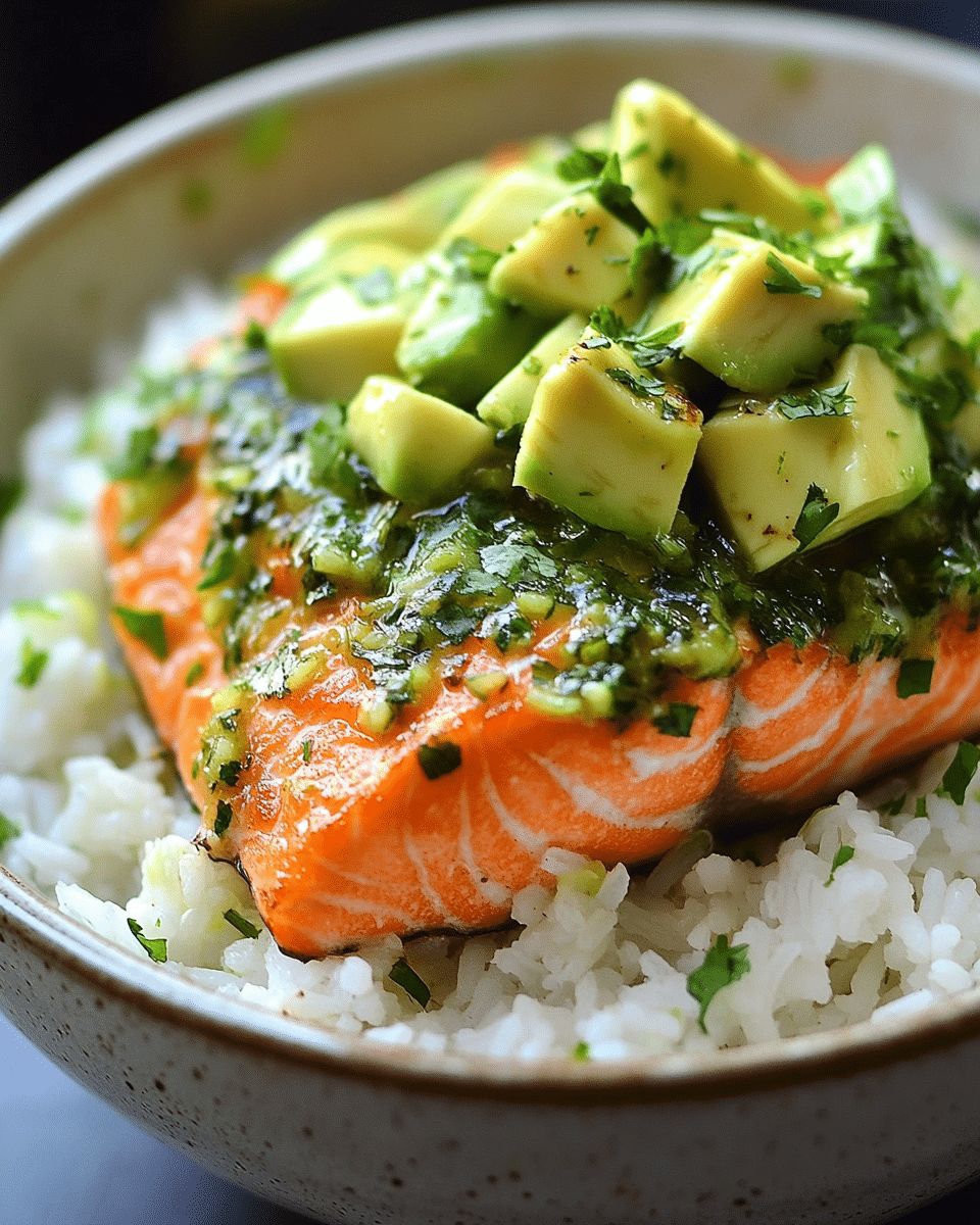 Cilantro Lime Salmon Bowls with Avocado and Jasmine Rice: A Fresh 30-Minute Meal step 2