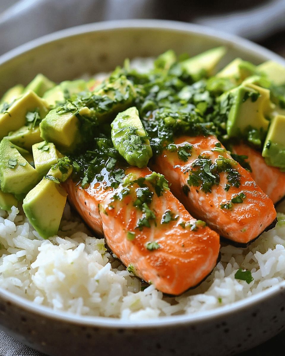Cilantro Lime Salmon Bowls with Avocado and Jasmine Rice: A Fresh 30-Minute Meal step 4