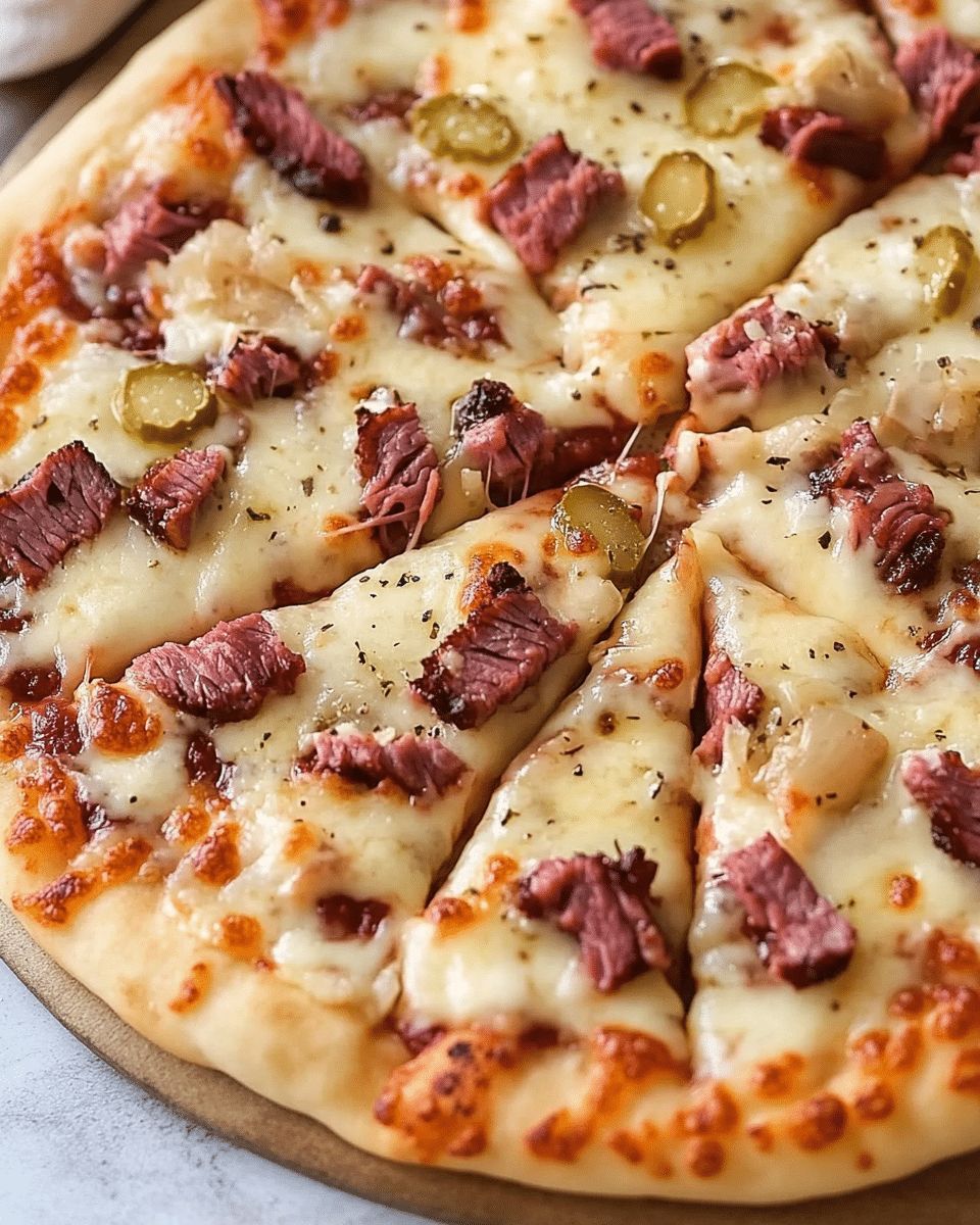 Classic Reuben Pizza: The Ultimate Fusion of Deli Flavors and Crispy Crust step 3