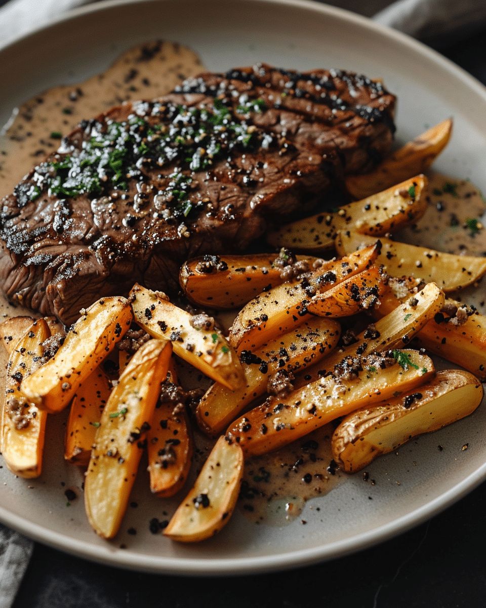 Classic Steak au Poivre with Truffled Frites: The Ultimate French Bistro Guide step 2