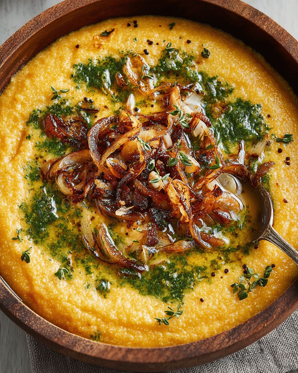 Creamy Amaranth with Carrot Purée & Caramelized Onions: The Ultimate Comfort Bowl step 4