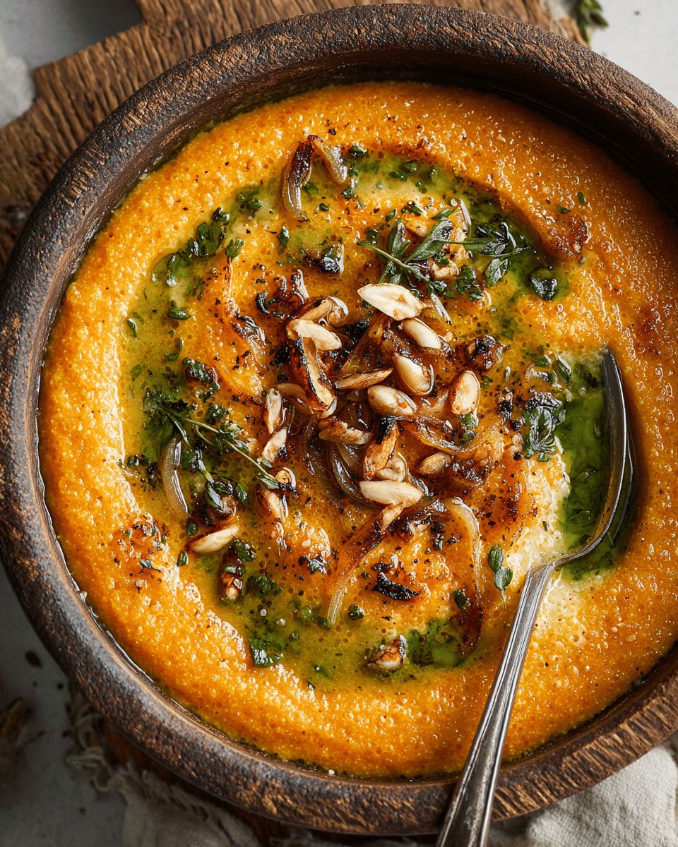 Creamy Amaranth with Carrot Purée & Caramelized Onions: The Ultimate Comfort Bowl step 5