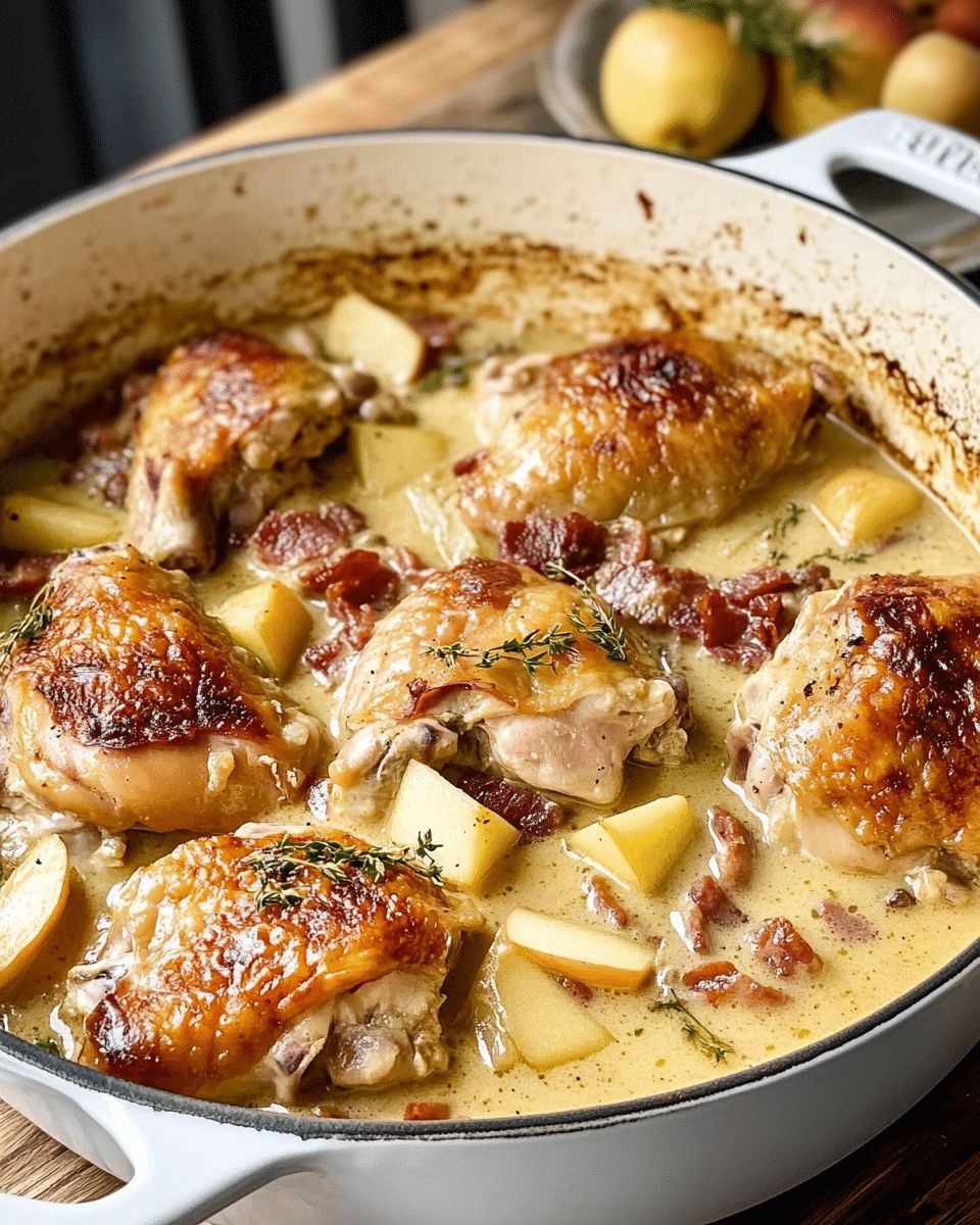 Creamy Apple Cider Chicken with Bacon and Apples: The Ultimate Comfort Recipe step 3