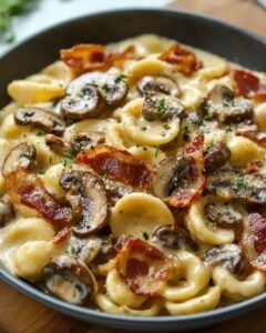 Creamy Bacon and Mushroom Orecchiette Pasta: The Ultimate 30-Minute Comfort Meal 1