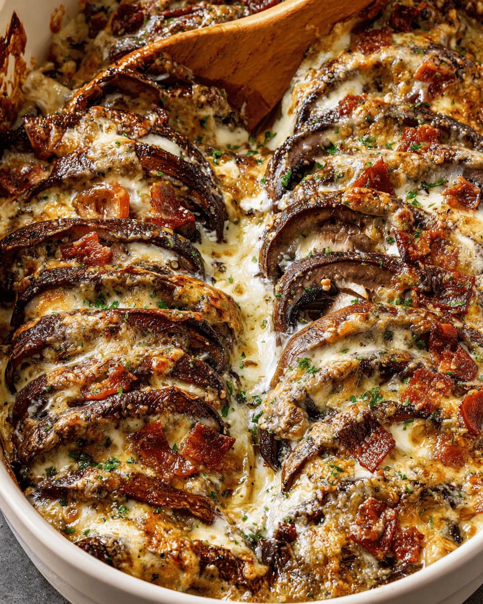 Creamy Bacon Portobello Mushroom Gratin: The Ultimate Comfort Bake step 2
