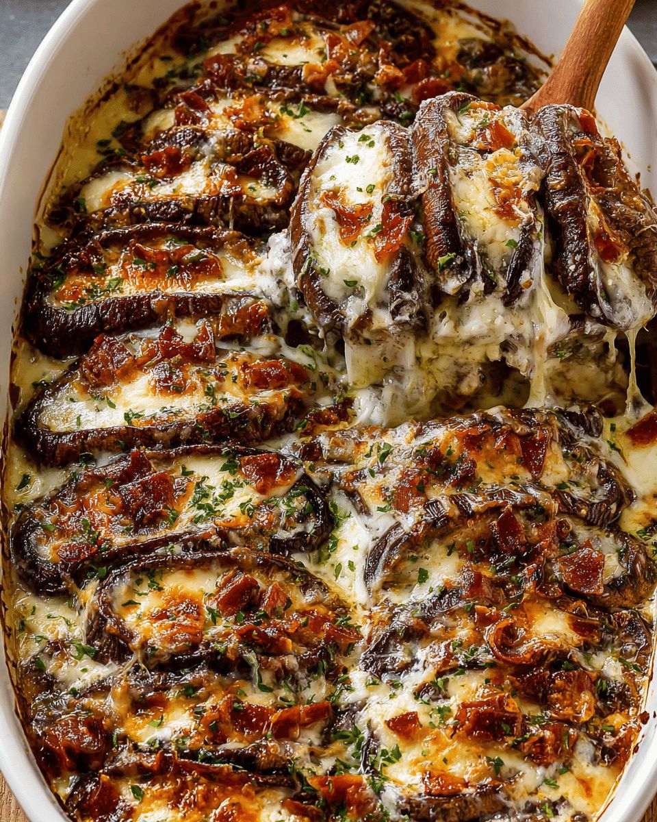 Creamy Bacon Portobello Mushroom Gratin: The Ultimate Comfort Bake step 4