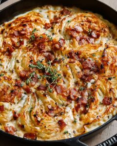 Creamy Baked Cabbage with Crispy Bacon: The Ultimate Comfort Side Dish 1