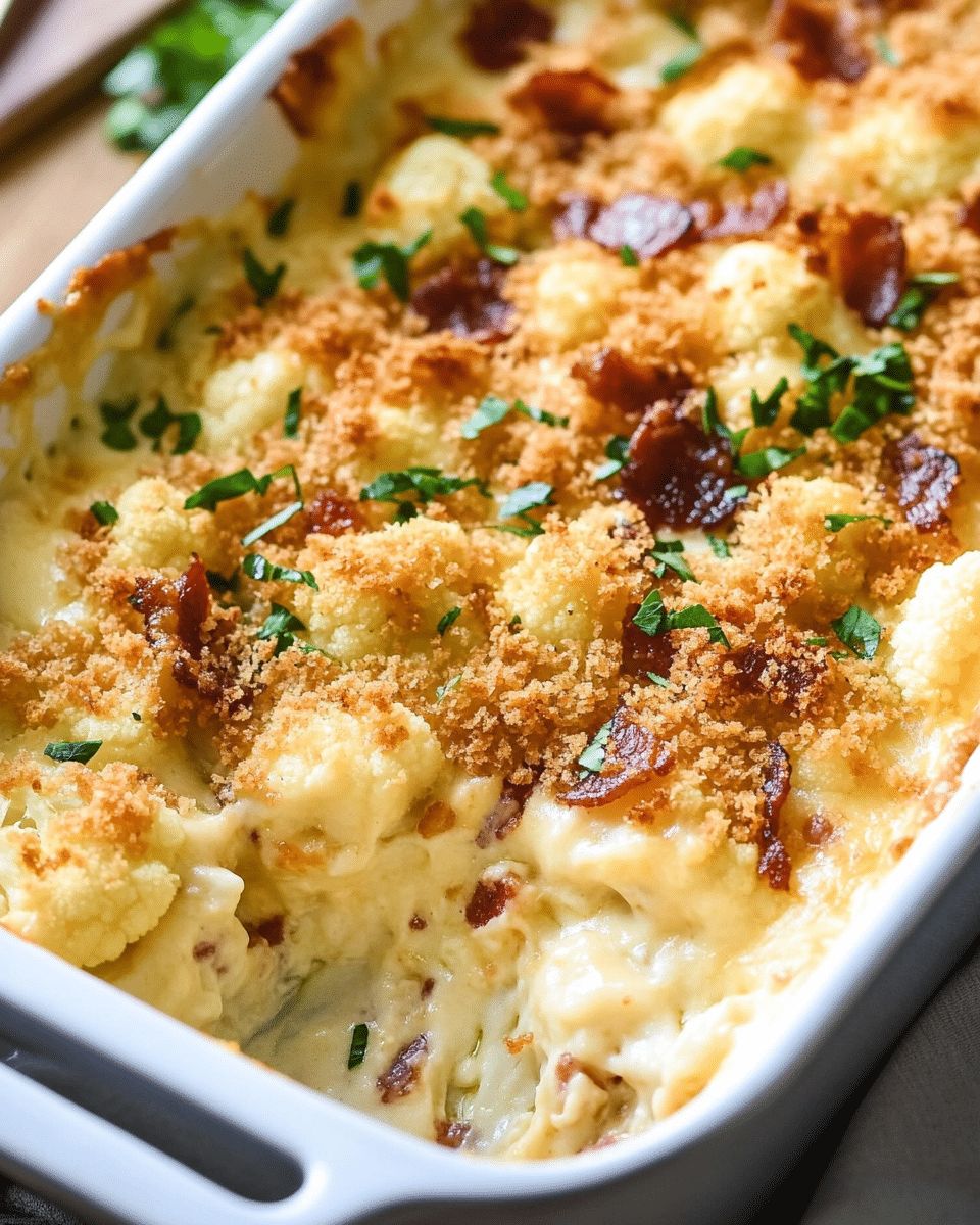 Creamy Baked Cauliflower with Crispy Bacon and Cheddar – The Ultimate Comfort Dish step 1