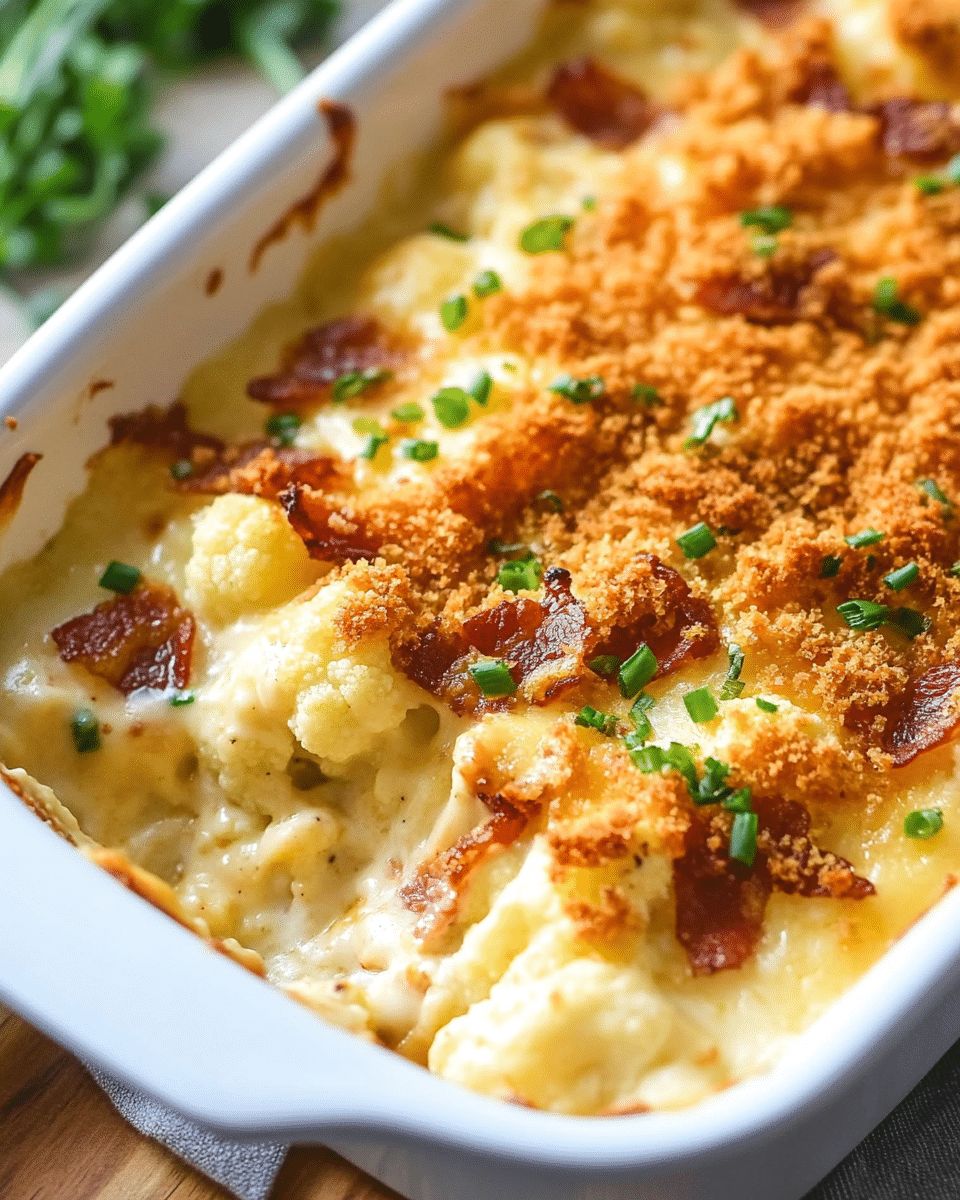 Creamy Baked Cauliflower with Crispy Bacon and Cheddar – The Ultimate Comfort Dish step 3