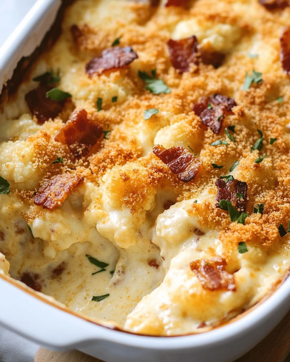 Creamy Baked Cauliflower with Crispy Bacon and Cheddar – The Ultimate Comfort Dish step 5
