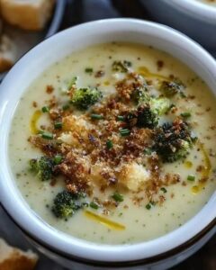 Creamy Broccoli Gruyere Soup with Garlic Breadcrumbs: The Ultimate Comfort Bowl 1