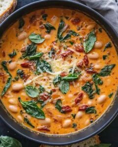 Creamy Butter Bean and Sun-Dried Tomato Stew with Fresh Basil 1