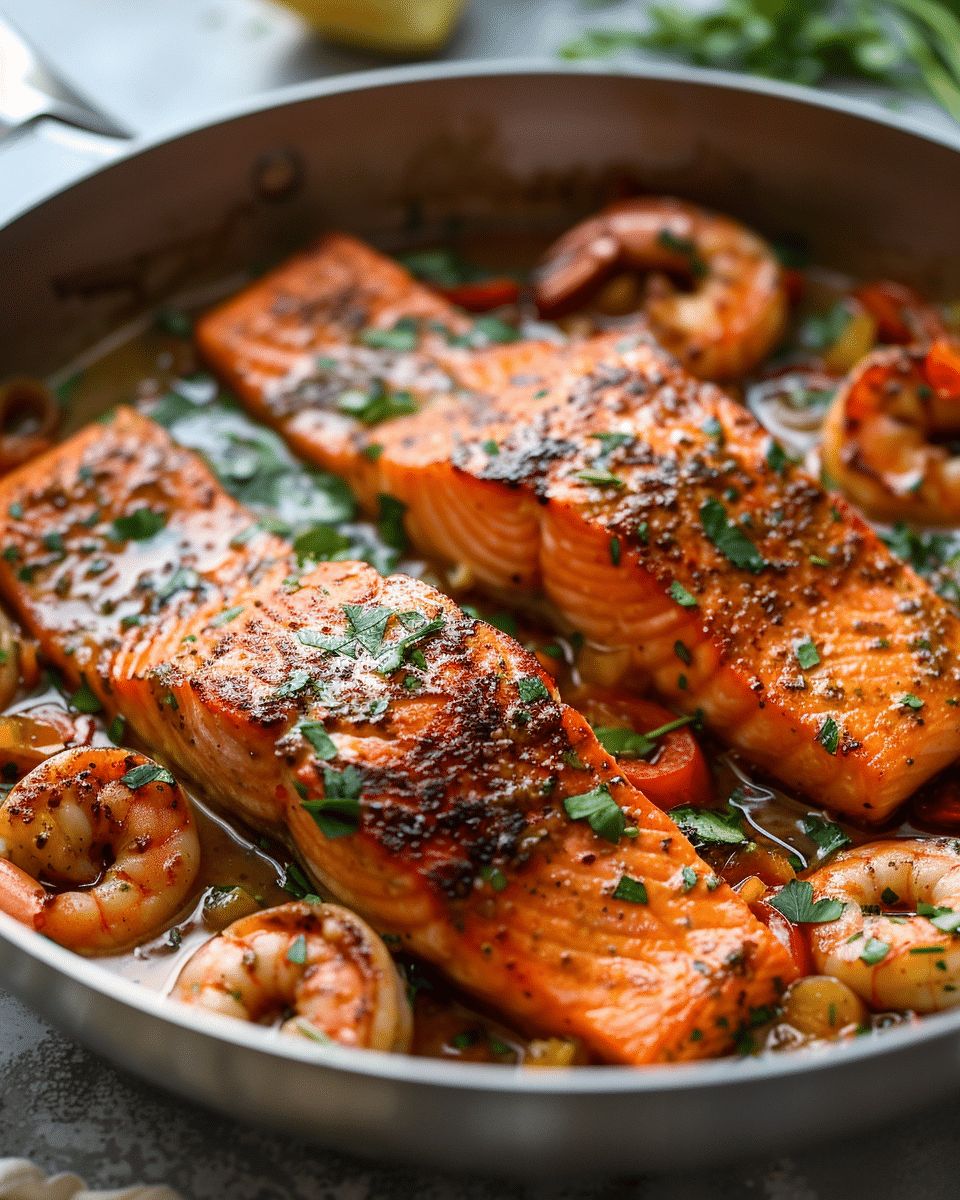 Creamy Cajun Salmon and Shrimp Recipe: A Bold 20-Minute Seafood Feast step 1