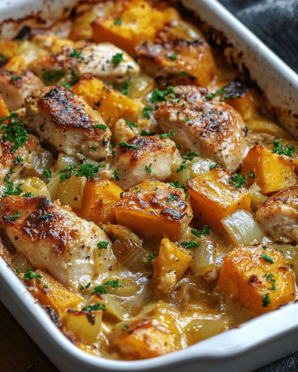 Creamy Chicken and Butternut Squash Bake: A Healthy Comfort Meal step 3
