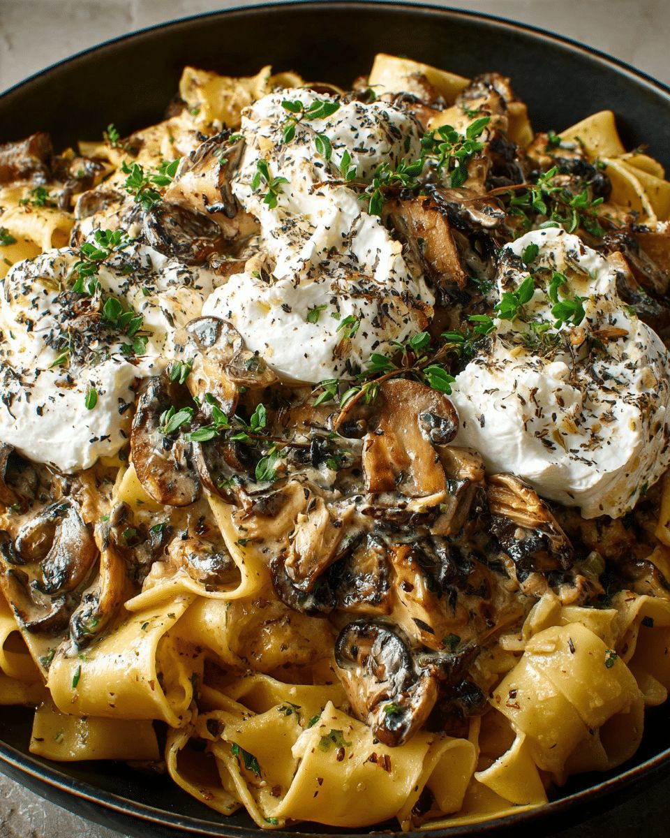 Creamy Chicken and Mushroom Pappardelle with Burrata: The Ultimate Comfort Recipe step 3