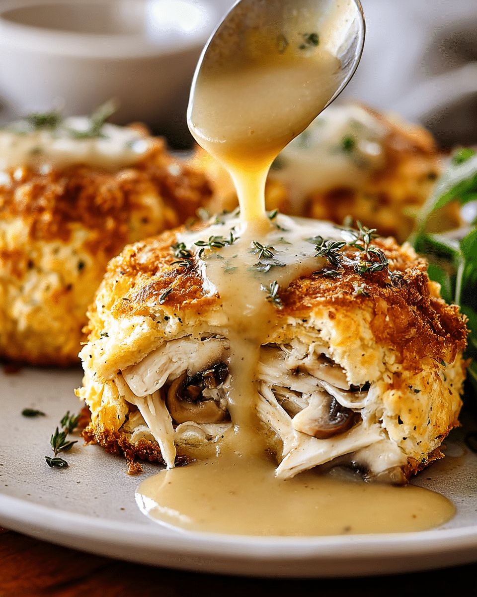 Creamy Chicken and Mushroom Pillows with Savory Gravy step 6
