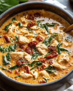 Creamy Chicken and Spinach Soup with Sun-Dried Tomatoes: The Ultimate Comfort Meal 1
