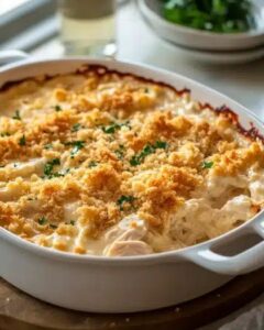 Creamy Chicken Casserole with Crispy Cracker Topping: The Ultimate Comfort Recipe 1