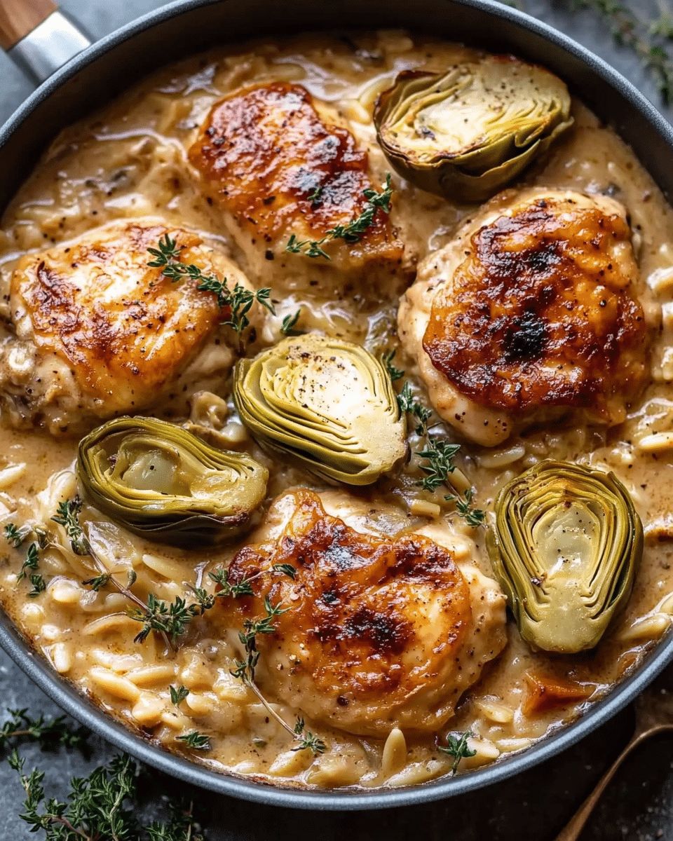 Creamy Chicken with Artichokes and Orzo: The Ultimate One-Pan Comfort Meal step 5