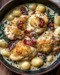 Creamy Chicken with Gnocchi and Bacon: The Ultimate One-Skillet Comfort Food 1