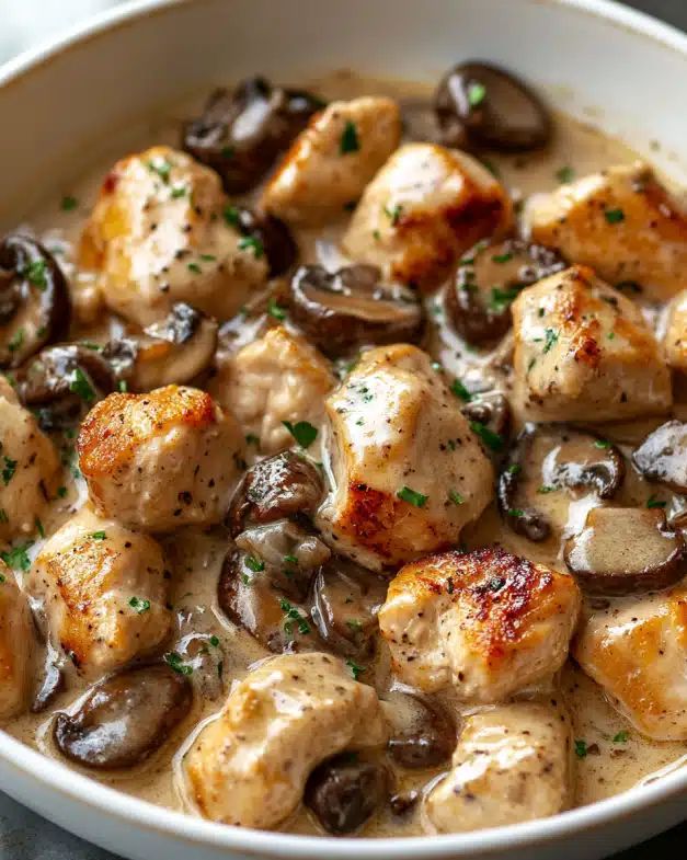 Creamy Chicken with Mushrooms and Garlic Sauce: A 30-Minute Comfort Meal step 3