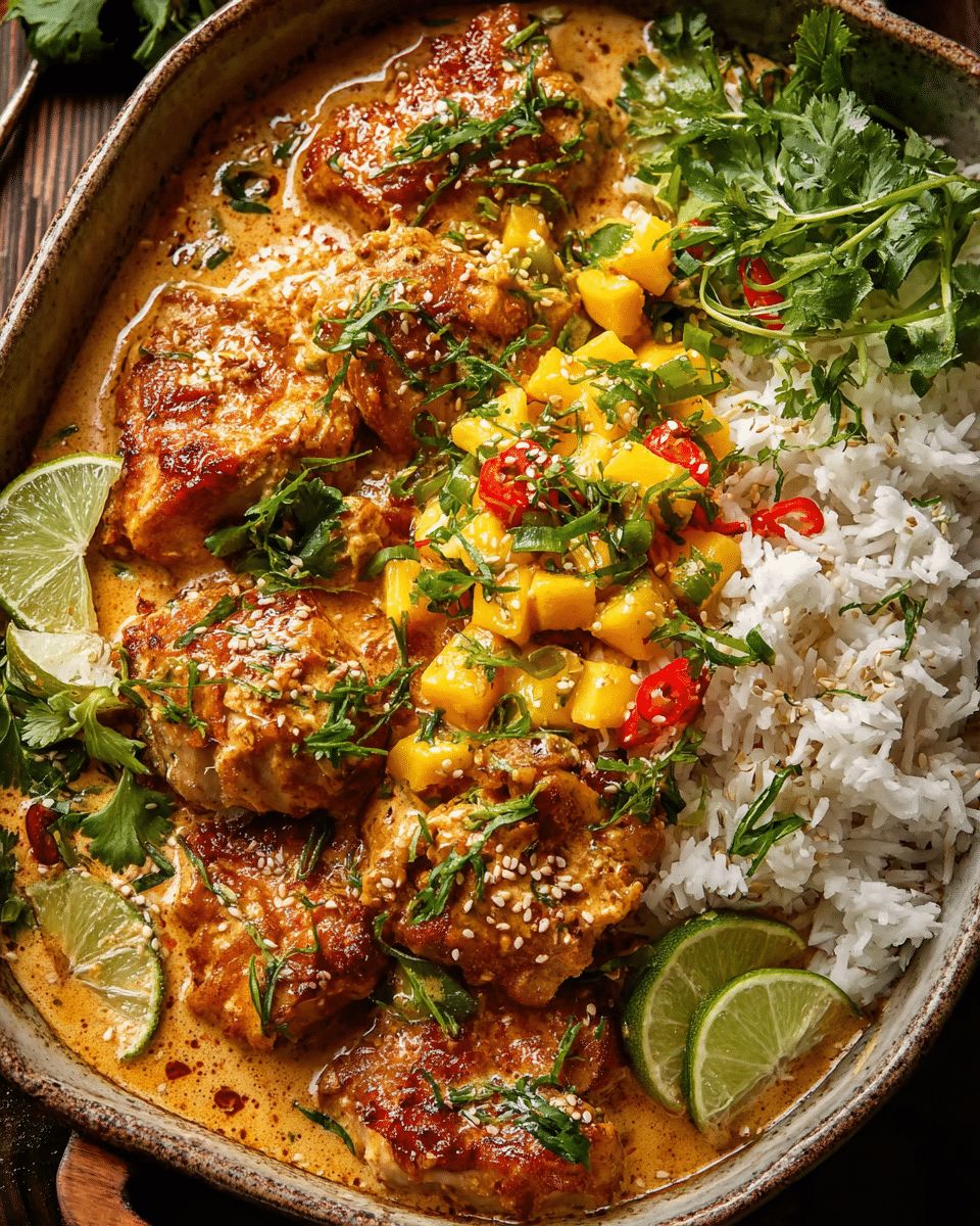 Creamy Coconut Curry Chicken with Fresh Mango Salsa step 6