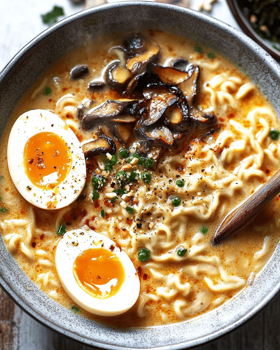 Creamy Coconut Ramen with Crispy Shiitake Mushrooms: The Ultimate Comfort Recipe step 2