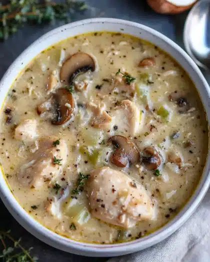 Creamy Garlic Chicken Stew with Mushrooms and Leeks: One-Pot Comfort step 2
