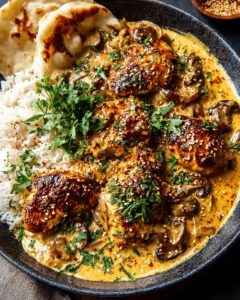 Creamy Garlic Ginger Chicken & Mushrooms: A Flavor-Rich 30-Minute Dinner 1