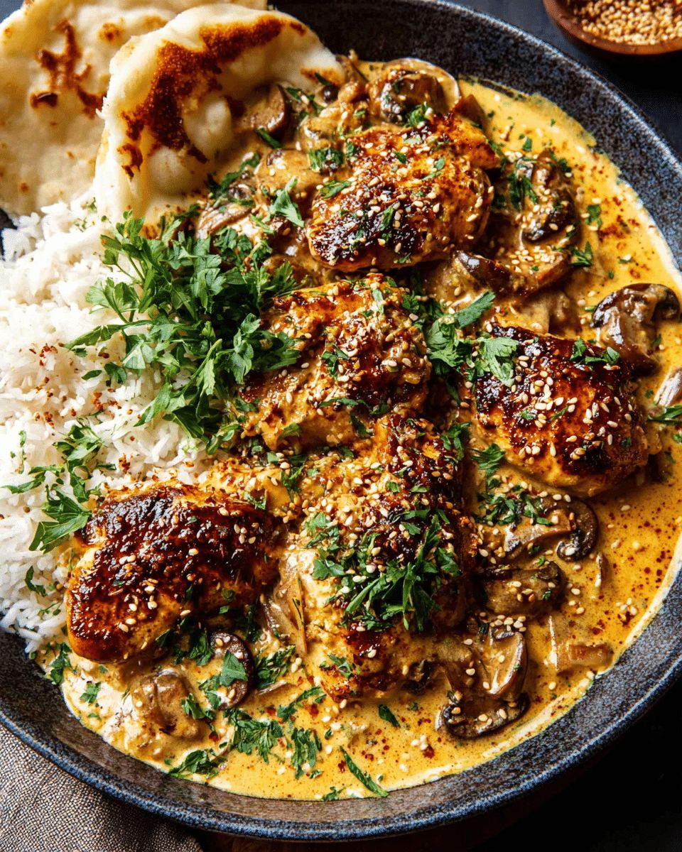 Creamy Garlic Ginger Chicken & Mushrooms: A Flavor-Rich 30-Minute Dinner step 1