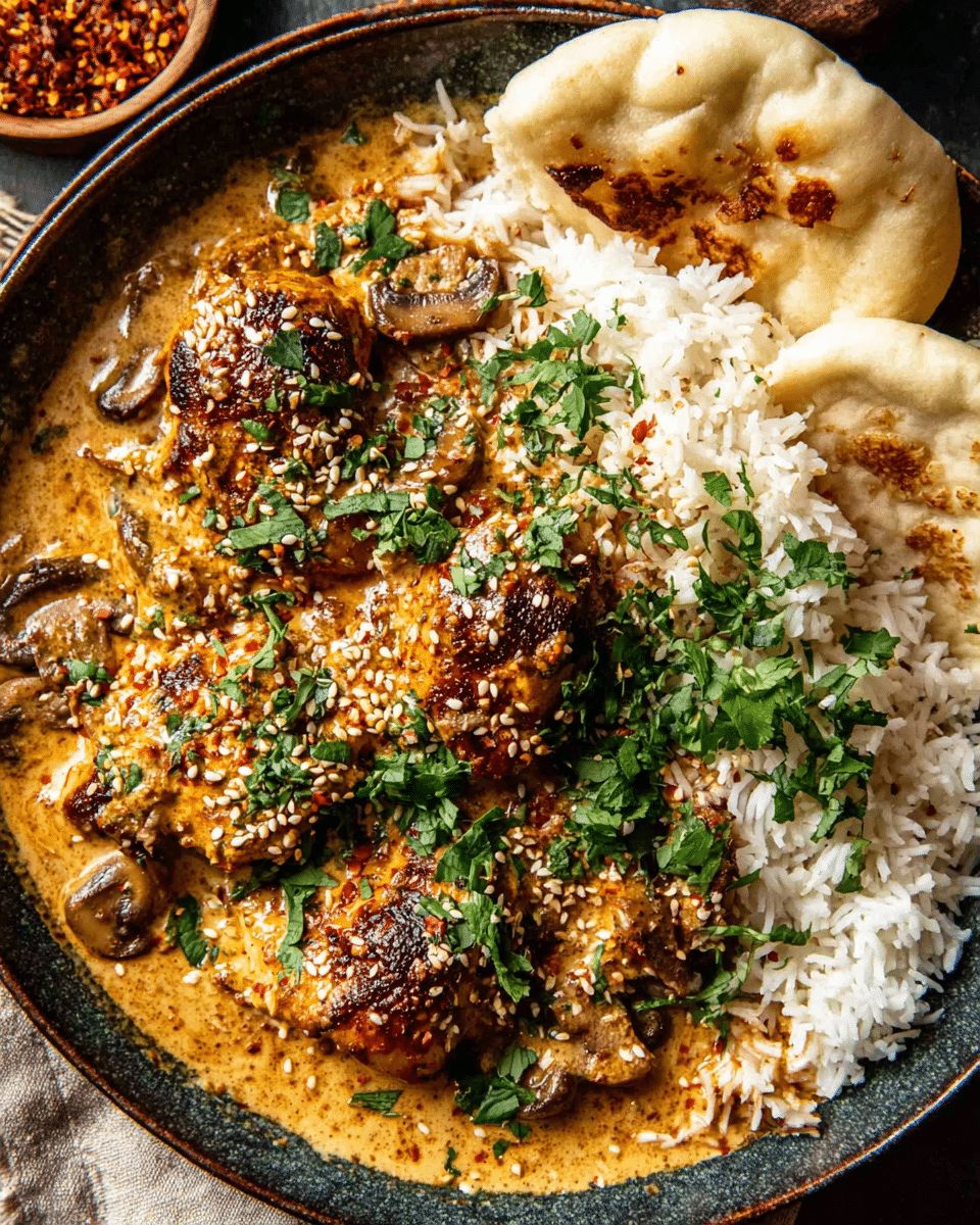 Creamy Garlic Ginger Chicken & Mushrooms: A Flavor-Rich 30-Minute Dinner step 2