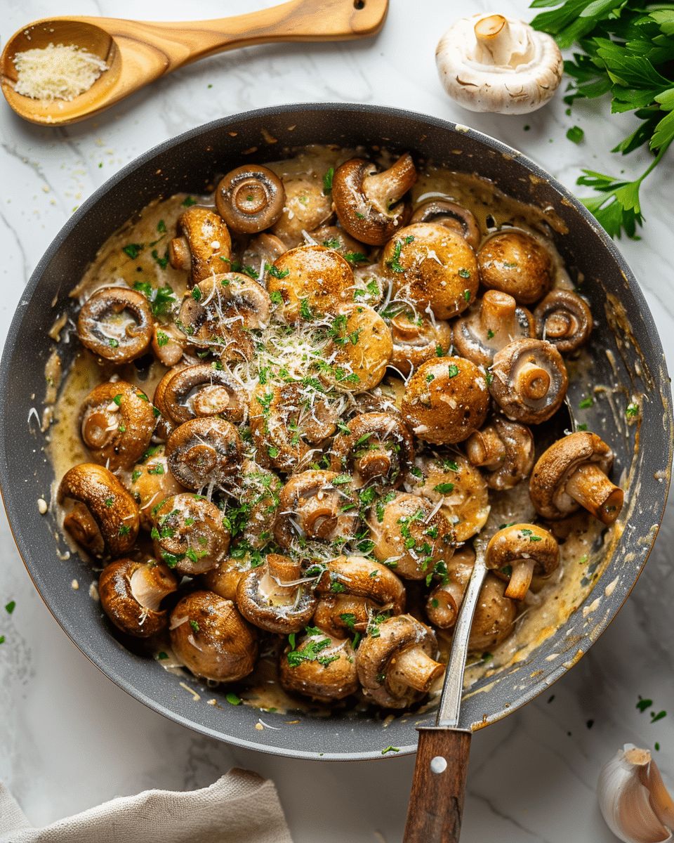 Creamy Garlic Parmesan Mushrooms: The Ultimate 25-Minute Comfort Dish step 2
