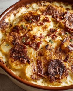 Creamy Garlic Potato Gratin with Crispy Bacon: The Ultimate Comfort Side Dish 1