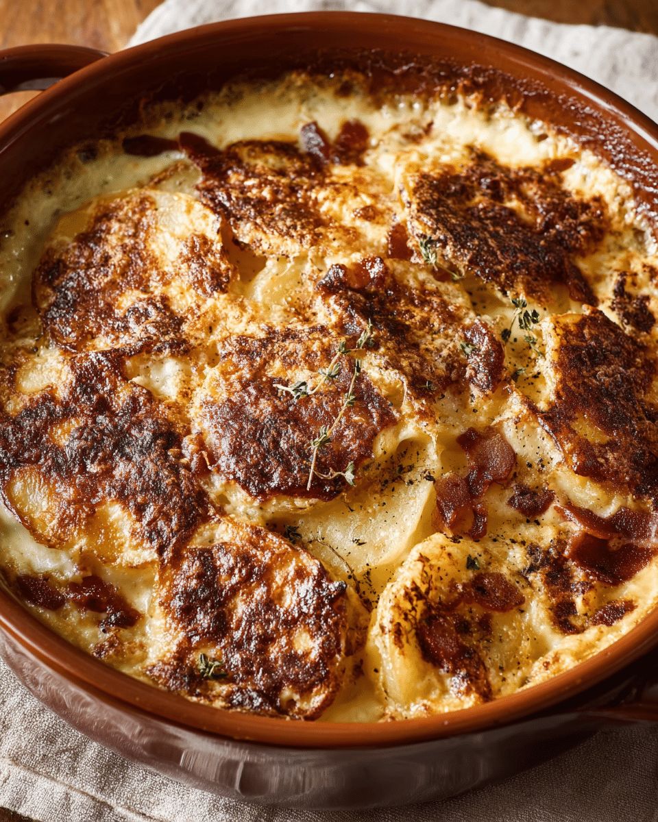 Creamy Garlic Potato Gratin with Crispy Bacon: The Ultimate Comfort Side Dish step 3