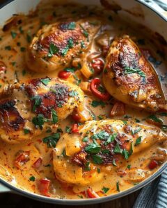 Creamy Garlic Red Pepper Chicken Recipe: The Ultimate Flavor-Packed Comfort Dinner 1