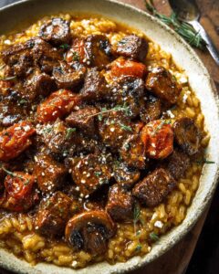 Creamy Lemon Tomato Risotto with Mushrooms and Feta Recipe 1