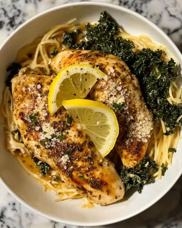 Creamy Lemon Tuscan Chicken with Kale and Parmesan: Easy & Healthy step 1