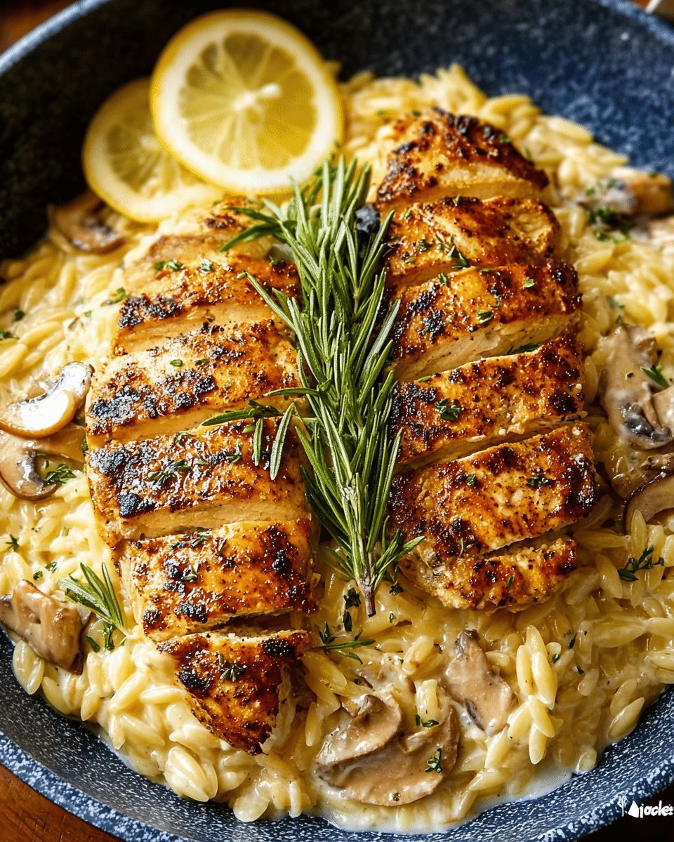 Creamy Mushroom Orzo Risotto with Lemon Herb Chicken: The Ultimate Weeknight Comfort Meal step 1