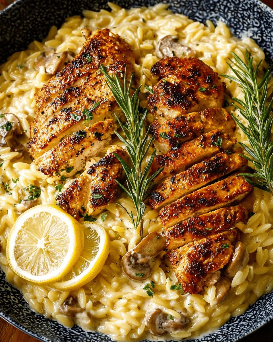 Creamy Mushroom Orzo Risotto with Lemon Herb Chicken: The Ultimate Weeknight Comfort Meal step 2