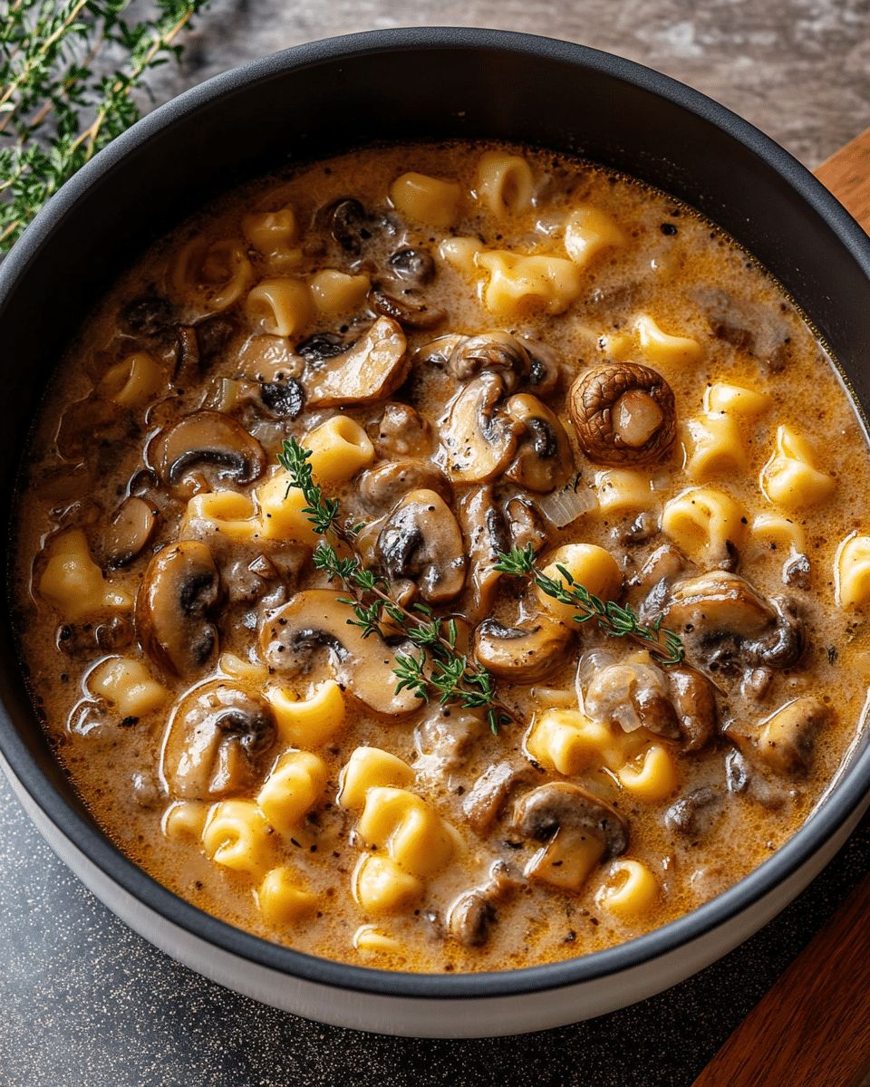 Creamy Mushroom Soup with Pasta: The Ultimate Heartwarming Comfort Meal step 2