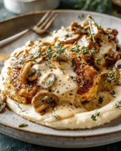Creamy Mustard Chicken with Mushrooms & Silky Cauliflower Purée 1