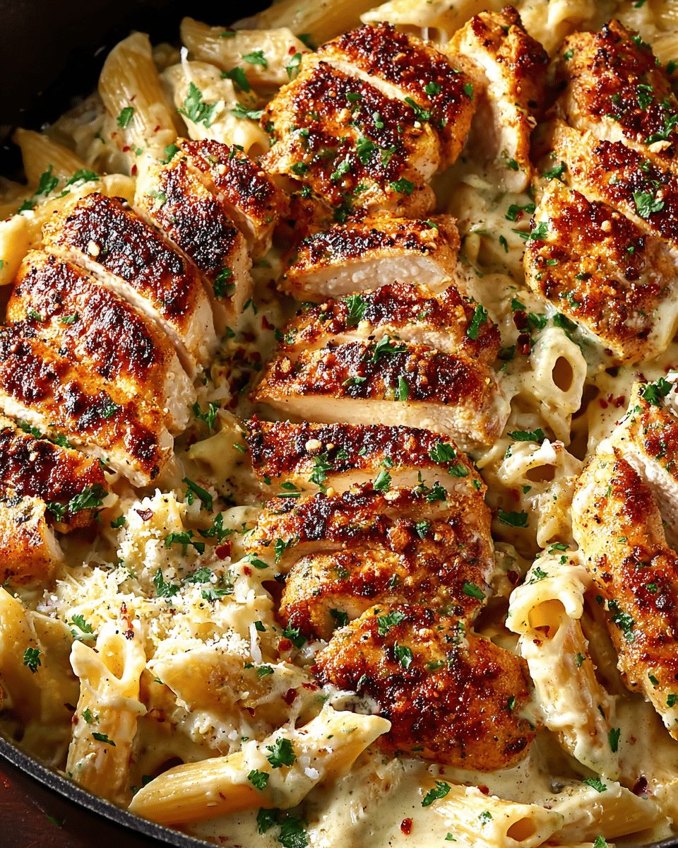 Creamy Parmesan Chicken Penne Pasta: The Ultimate Comfort Meal step 4