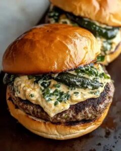 Creamy Stuffed Poblano Cheeseburgers: The Ultimate Gourmet Burger Recipe 1