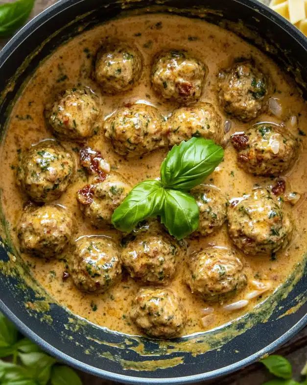 Creamy Sun-Dried Tomato Pesto Meatballs Recipe: The Ultimate Comfort Meal step 2