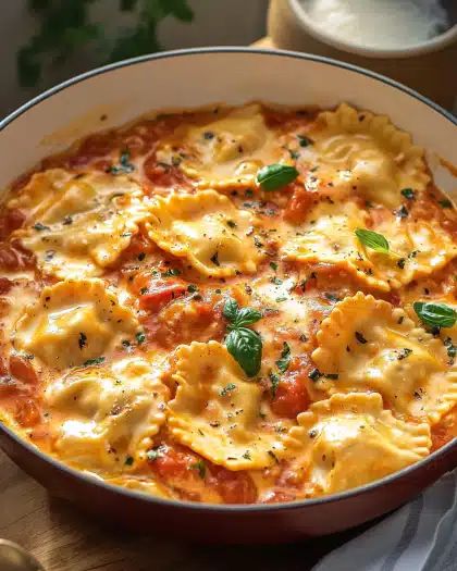 Creamy Tomato Basil Ravioli: A 25-Minute Gourmet Dinner Recipe step 6